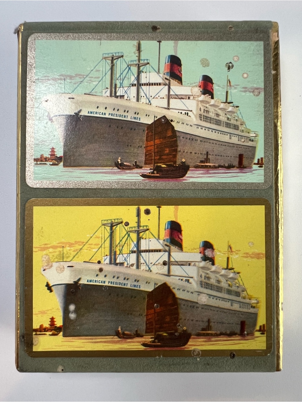 Vintage American President Lines Ocean Liner Playing Cards Double Deck